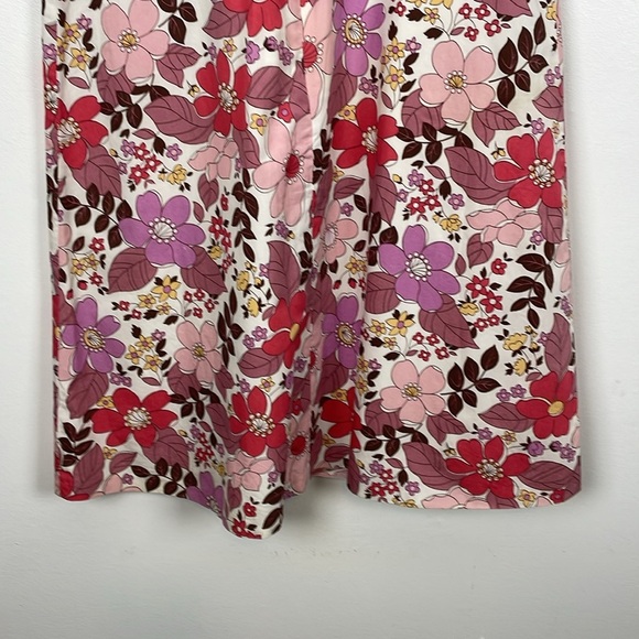 Boden Womens 16R UK Sleeveless A Line Floral V Neck Back Zip Closure Lined Dress - Picture 6 of 11